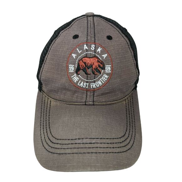 Alaska The Last Frontier Hat Cap Meshback Snapback Adjustable Prairie Mountain - Picture 1 of 10